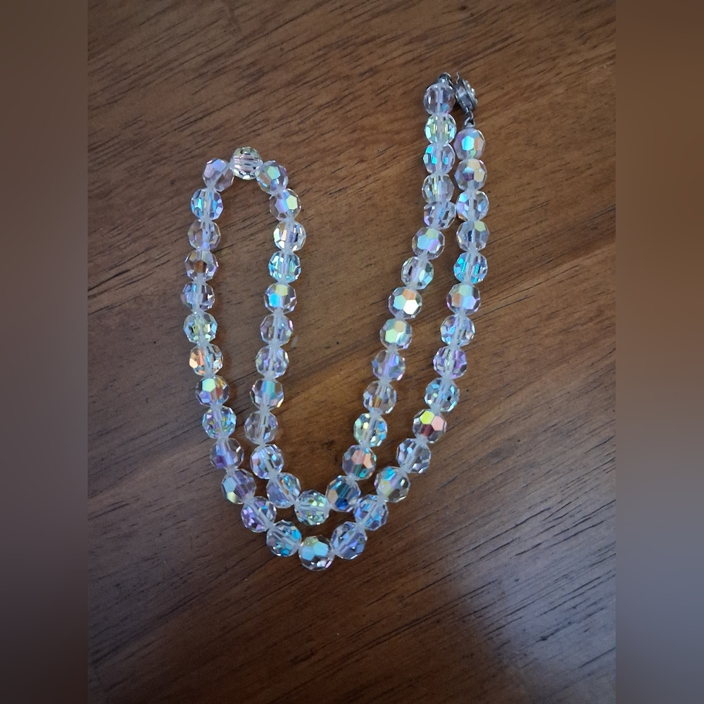Aurora Borealis Crystal Bead Necklace